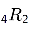 A LaTex expression showing sub 4 R sub 2