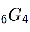 A LaTex expression showing sub 6 G sub 4