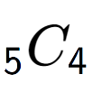 A LaTex expression showing sub 5 C sub 4