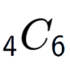 A LaTex expression showing sub 4 C sub 6