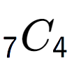 A LaTex expression showing sub 7 C sub 4