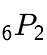 A LaTex expression showing sub 6 P sub 2