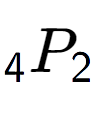 A LaTex expression showing sub 4 P sub 2