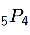 A LaTex expression showing sub 5 P sub 4