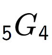 A LaTex expression showing sub 5 G sub 4