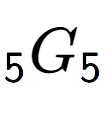 A LaTex expression showing sub 5 G sub 5