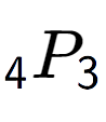 A LaTex expression showing sub 4 P sub 3