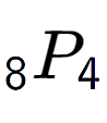 A LaTex expression showing sub 8 P sub 4