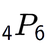 A LaTex expression showing sub 4 P sub 6