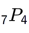 A LaTex expression showing sub 7 P sub 4