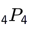 A LaTex expression showing sub 4 P sub 4