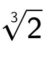 A LaTex expression showing 3-th root of 2