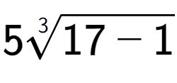 A LaTex expression showing 53-th root of 17 - 1