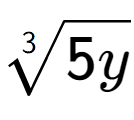 A LaTex expression showing 3-th root of 5y