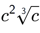 A LaTex expression showing {c} to the power of 2 3-th root of c