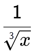 A LaTex expression showing 1 over 3-th root of x