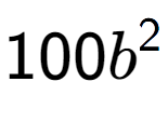 A LaTex expression showing 100{b} to the power of 2