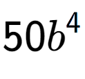 A LaTex expression showing 50{b} to the power of 4