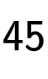 A LaTex expression showing 45