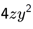 A LaTex expression showing 4z{y} to the power of 2