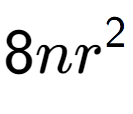 A LaTex expression showing 8n{r} to the power of 2