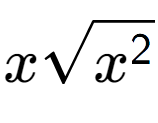 A LaTex expression showing xsquare root of {x to the power of 2 }