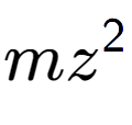 A LaTex expression showing m{z} to the power of 2