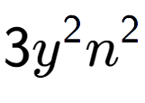 A LaTex expression showing 3{y} to the power of 2 {n} to the power of 2