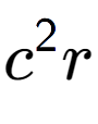 A LaTex expression showing {c} to the power of 2 r