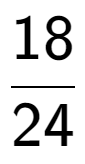 A LaTex expression showing 18 over 24