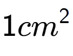 A LaTex expression showing 1cm to the power of 2