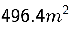 A LaTex expression showing 496.4m to the power of 2