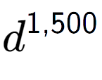 A LaTex expression showing d to the power of 1,500