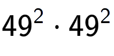 A LaTex expression showing 49 to the power of 2 times 49 to the power of 2