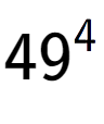 A LaTex expression showing 49 to the power of 4