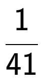 A LaTex expression showing 1 over 41