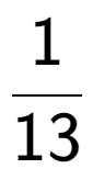 A LaTex expression showing 1 over 13