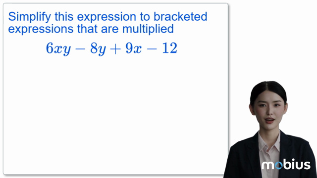 Simplify algebraic expression with coefficient - Mobius Math