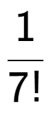 A LaTex expression showing 1 over 7!