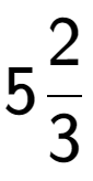 A LaTex expression showing 52 over 3