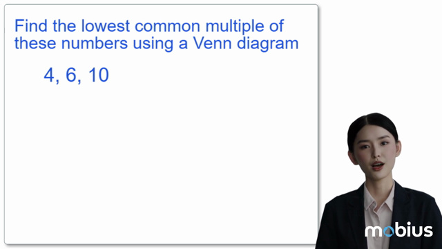 Find LCM of two numbers with a Venn diagram - Mobius Math