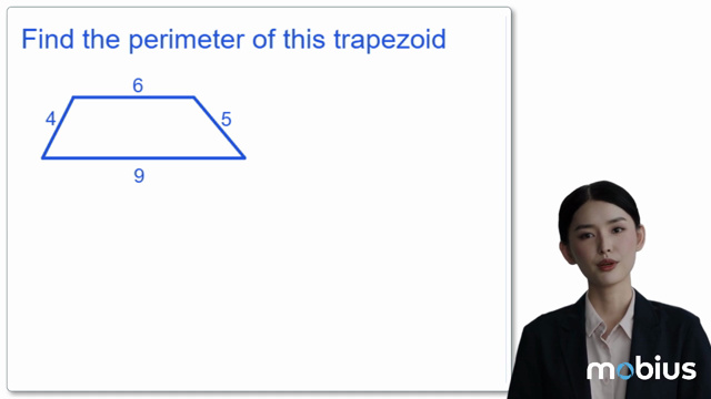 Mobius Math Academy - Perimeter of a trapezoid