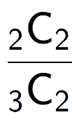 A LaTex expression showing \frac{ sub 2 \text{C} sub 2 }{ sub 3 \text{C} sub 2 }