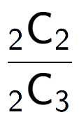 A LaTex expression showing \frac{ sub 2 \text{C} sub 2 }{ sub 2 \text{C} sub 3 }