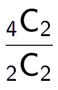 A LaTex expression showing \frac{ sub 4 \text{C} sub 2 }{ sub 2 \text{C} sub 2 }