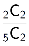 A LaTex expression showing \frac{ sub 2 \text{C} sub 2 }{ sub 5 \text{C} sub 2 }