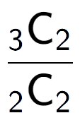 A LaTex expression showing \frac{ sub 3 \text{C} sub 2 }{ sub 2 \text{C} sub 2 }