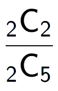 A LaTex expression showing \frac{ sub 2 \text{C} sub 2 }{ sub 2 \text{C} sub 5 }