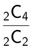 A LaTex expression showing \frac{ sub 2 \text{C} sub 4 }{ sub 2 \text{C} sub 2 }