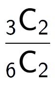 A LaTex expression showing \frac{ sub 3 \text{C} sub 2 }{ sub 6 \text{C} sub 2 }